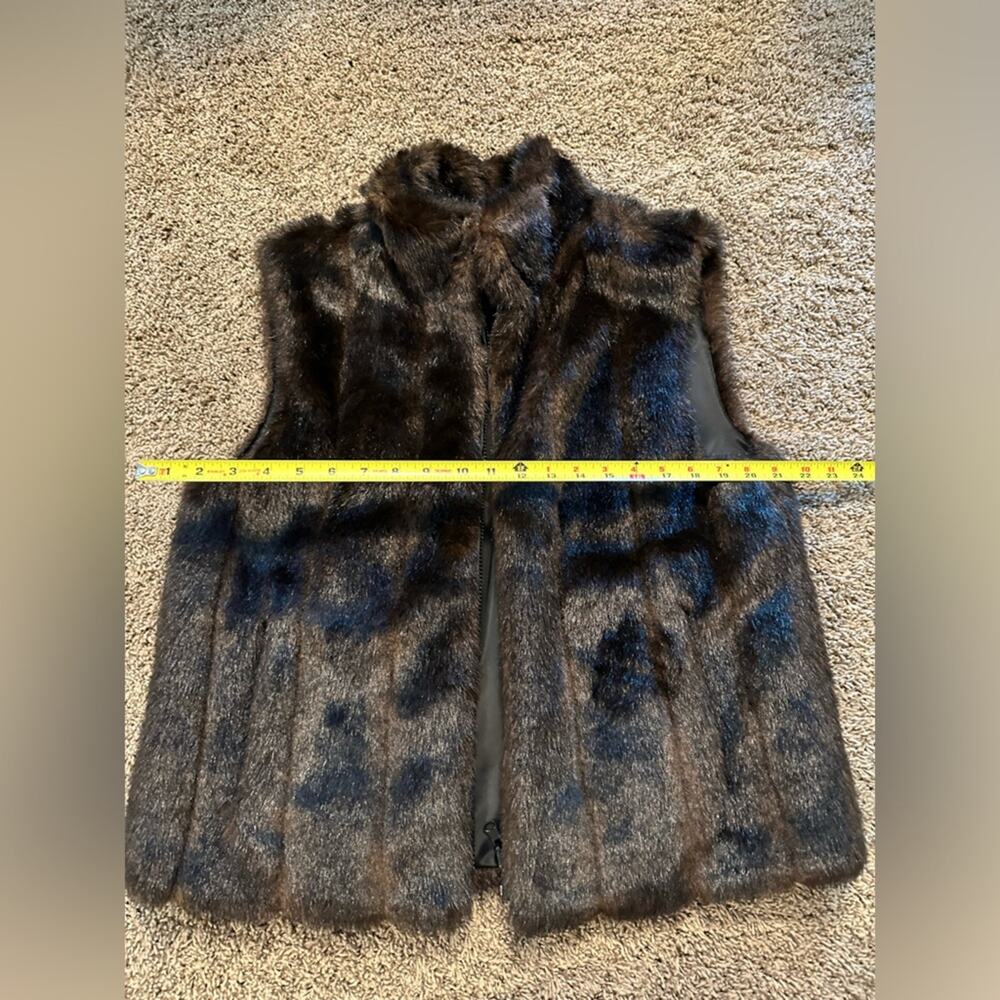 Faux Fur Vest in Rich Brown - Picture 3 of 6